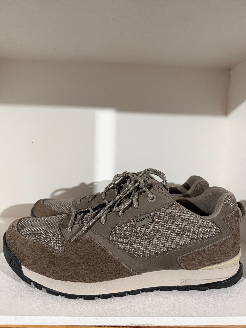 Oboz Bozeman Low Suede Taupe 13 M - Picture 6 of 13
